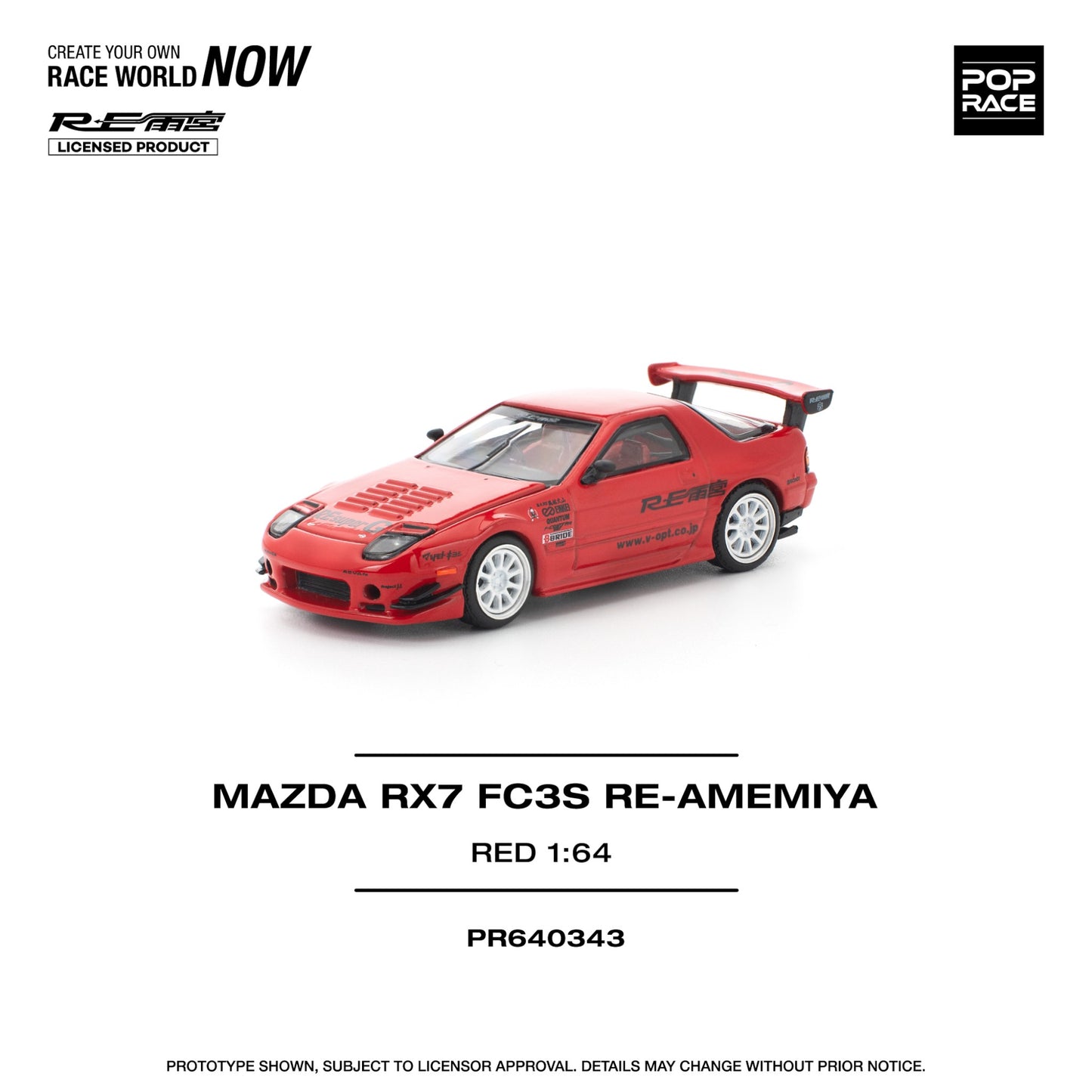 Pop Race - Pre-Order - Mazda RX7 FC3S Re-Amemiya, red - PR640343