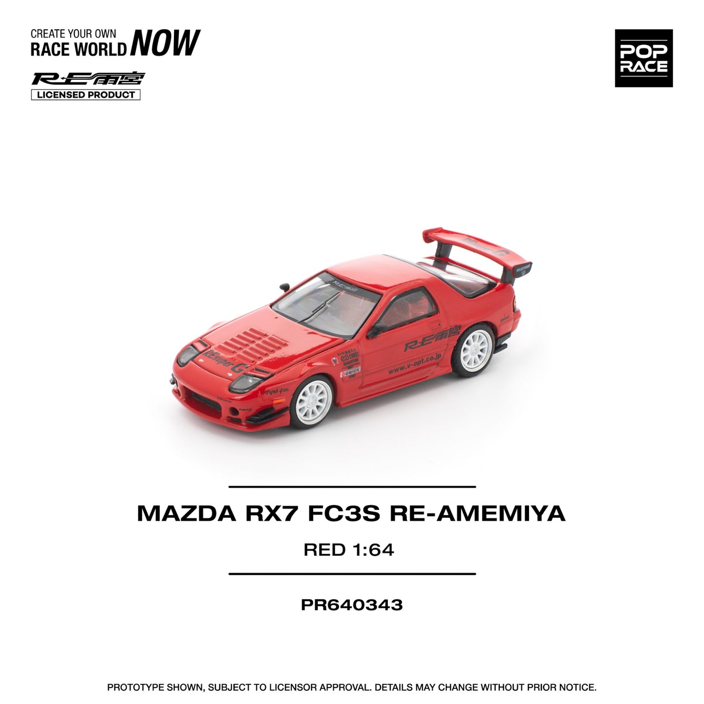 Pop Race - Pre-Order - Mazda RX7 FC3S Re-Amemiya, red - PR640343