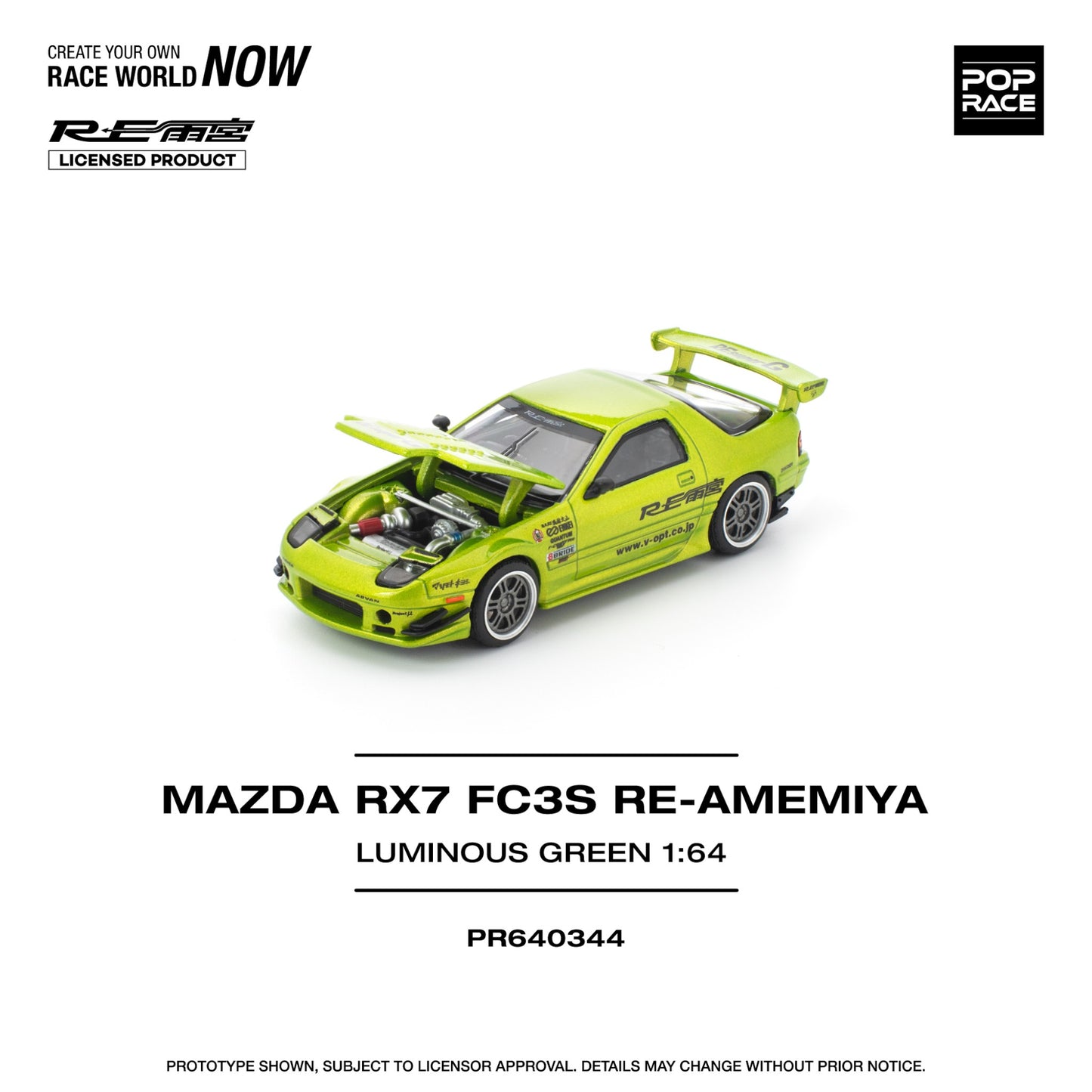 Pop Race - Pre-Order - Mazda RX7 FC3S RE-Amemiya, luminous green - PR640344