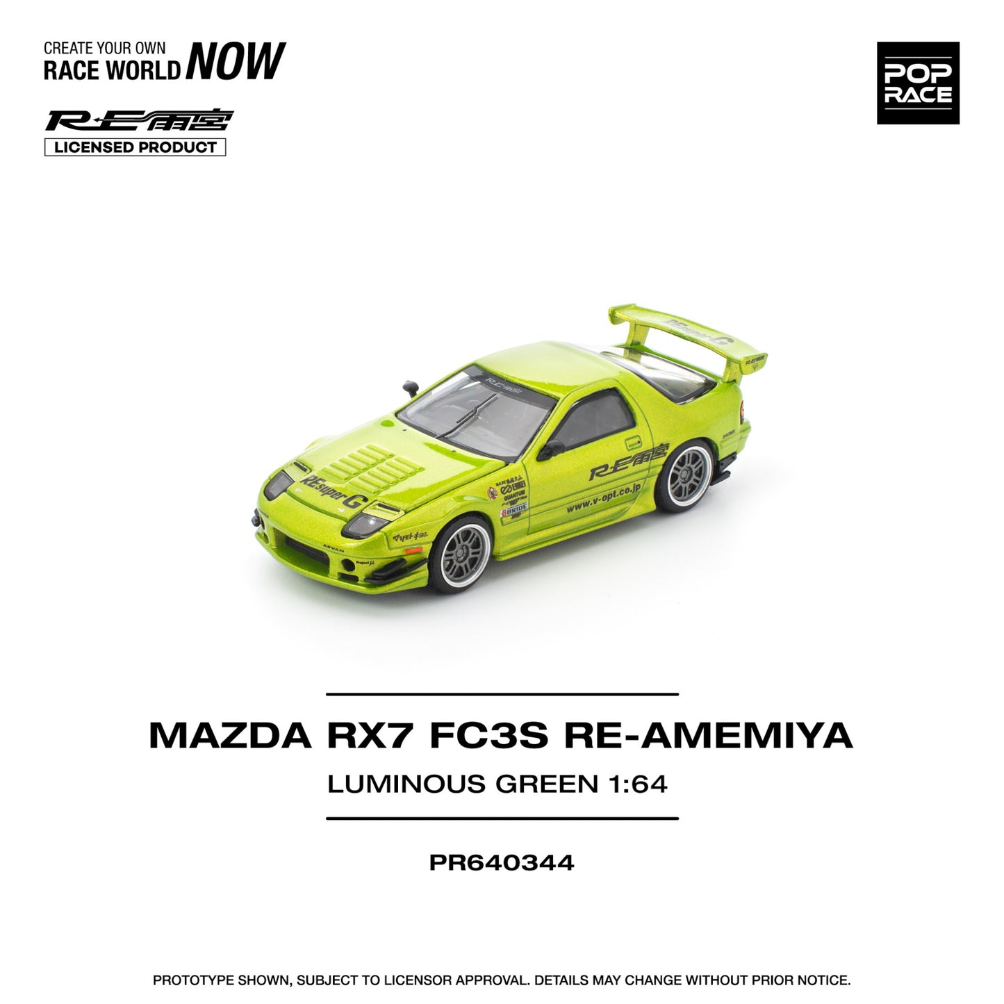 Pop Race - Pre-Order - Mazda RX7 FC3S RE-Amemiya, luminous green - PR640344
