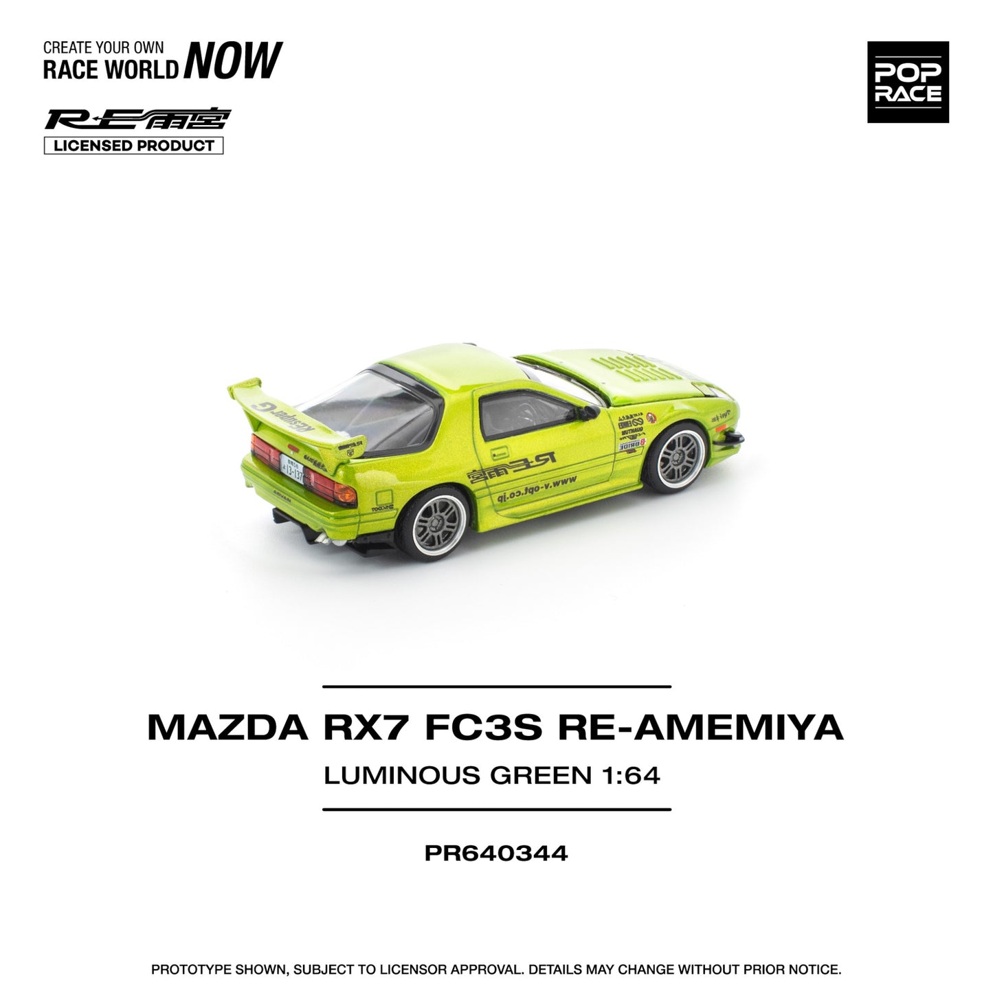 Pop Race - Pre-Order - Mazda RX7 FC3S RE-Amemiya, luminous green - PR640344