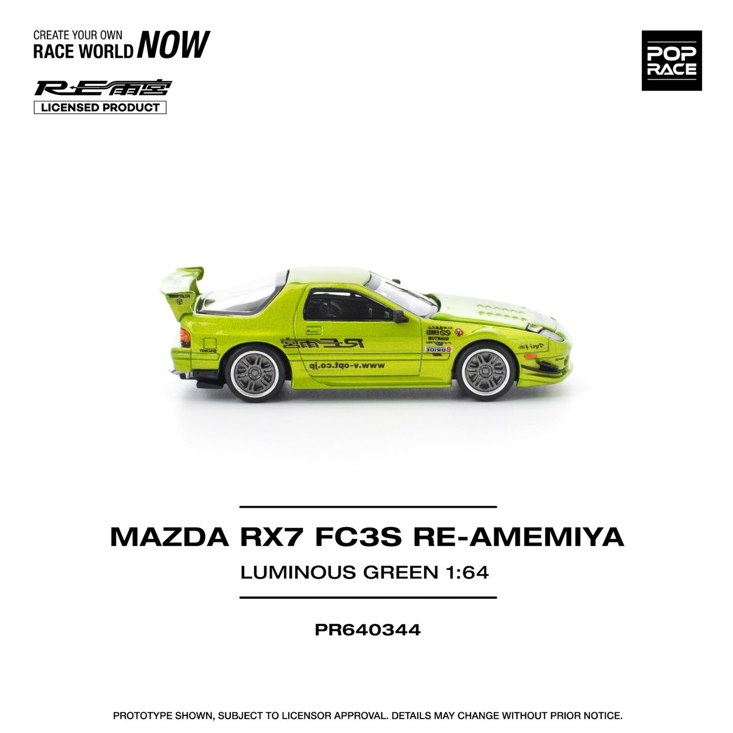 Pop Race - Pre-Order - Mazda RX7 FC3S RE-Amemiya, luminous green - PR640344
