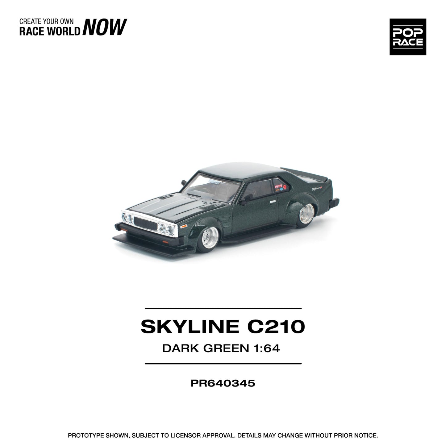 Pop Race - Pre-Order - Skyline C210, dark green - PR640345