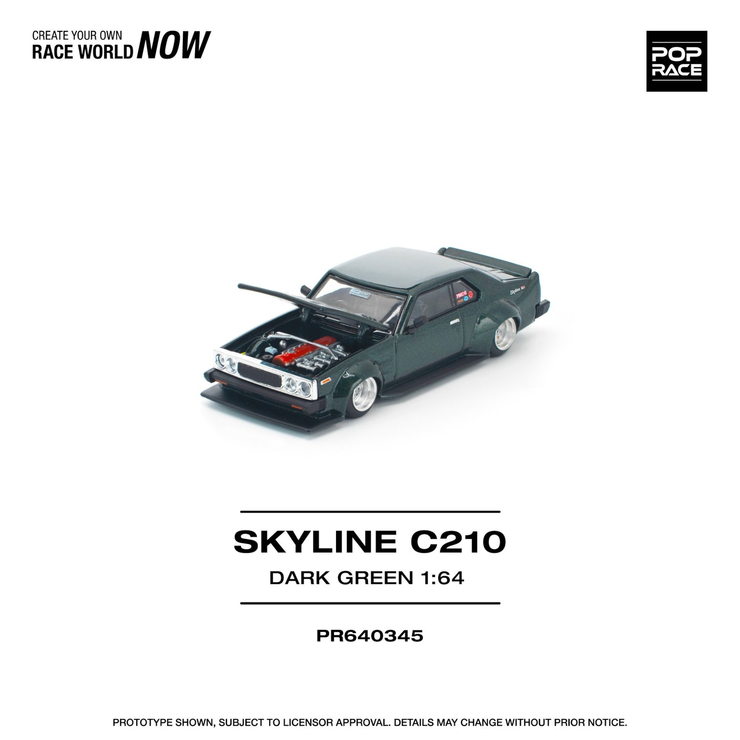 Pop Race - Pre-Order - Skyline C210, dark green - PR640345