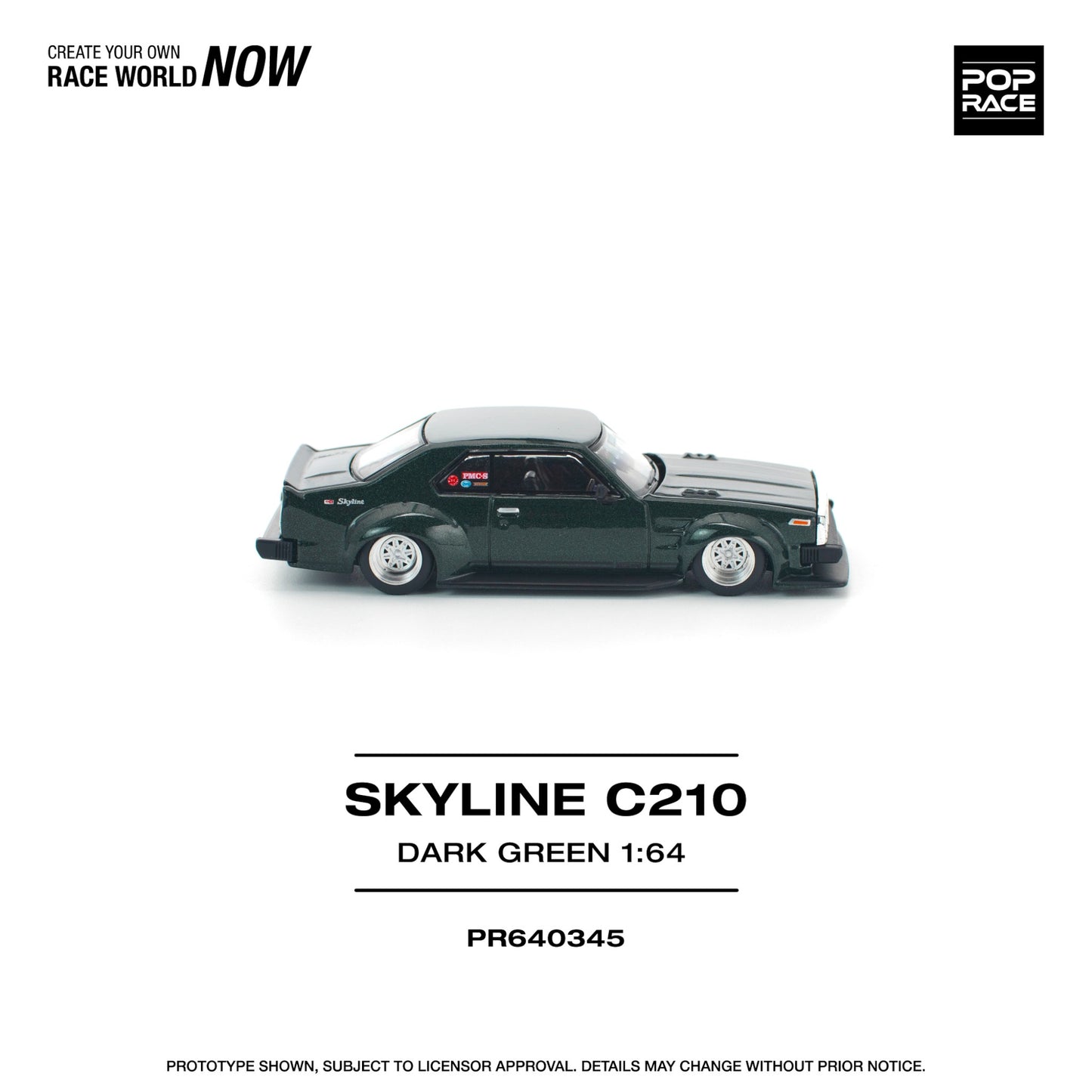 Pop Race - Pre-Order - Skyline C210, dark green - PR640345
