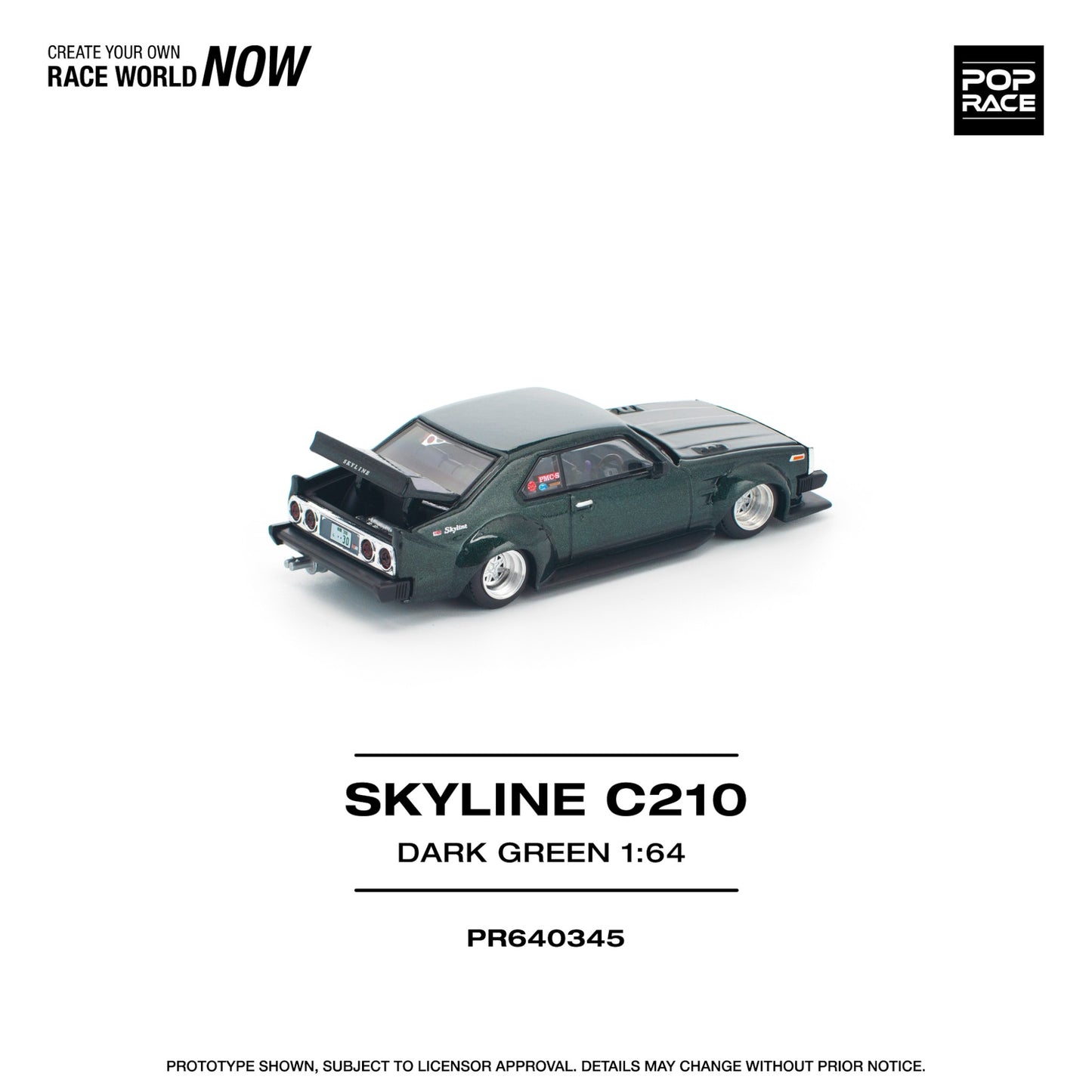 Pop Race - Pre-Order - Skyline C210, dark green - PR640345