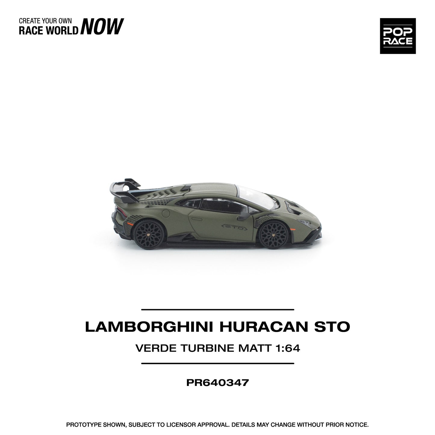 Pop Race - Pre-Order - Lamborghini Huracan STO, verde turbine matt - PR640347