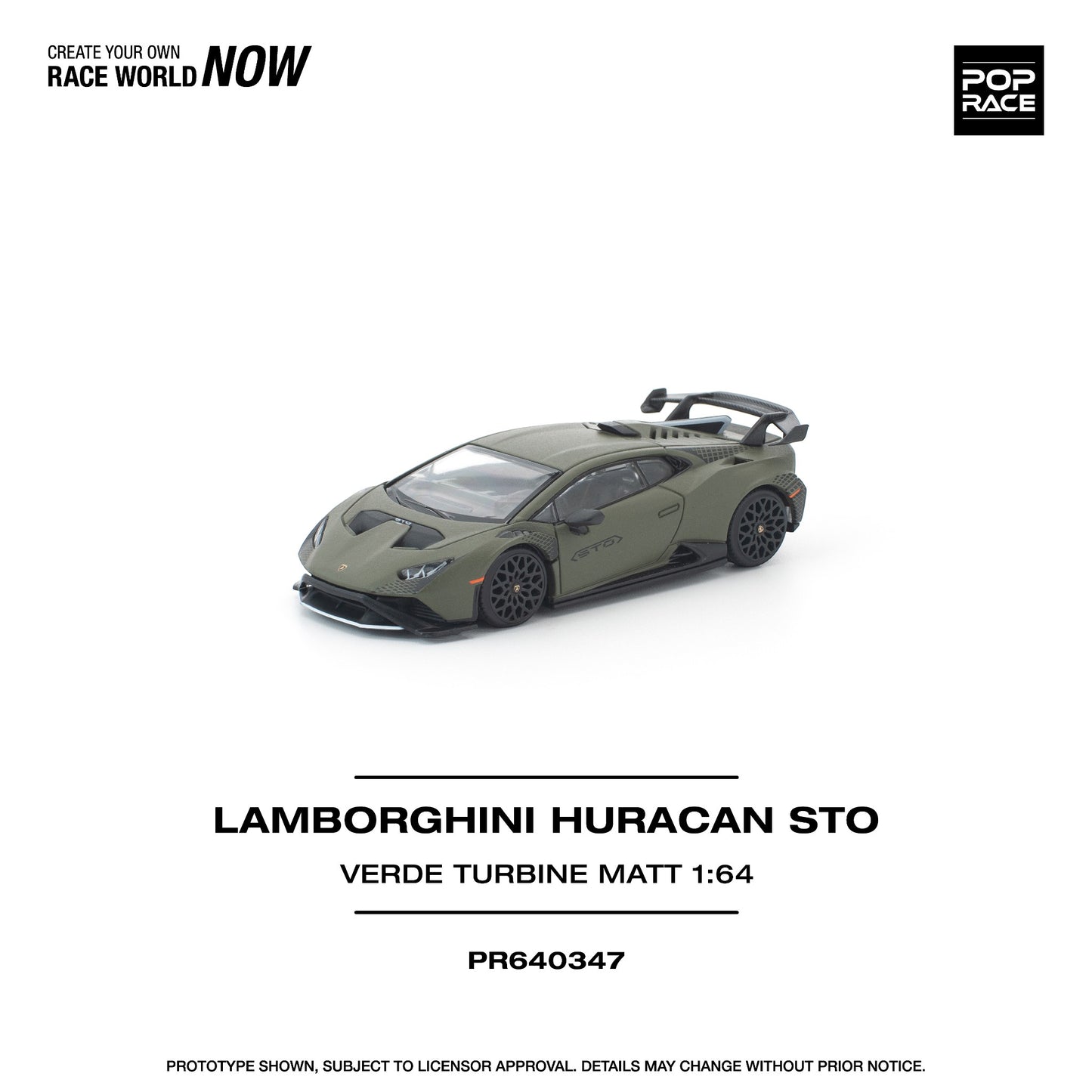 Pop Race - Pre-Order - Lamborghini Huracan STO, verde turbine matt - PR640347