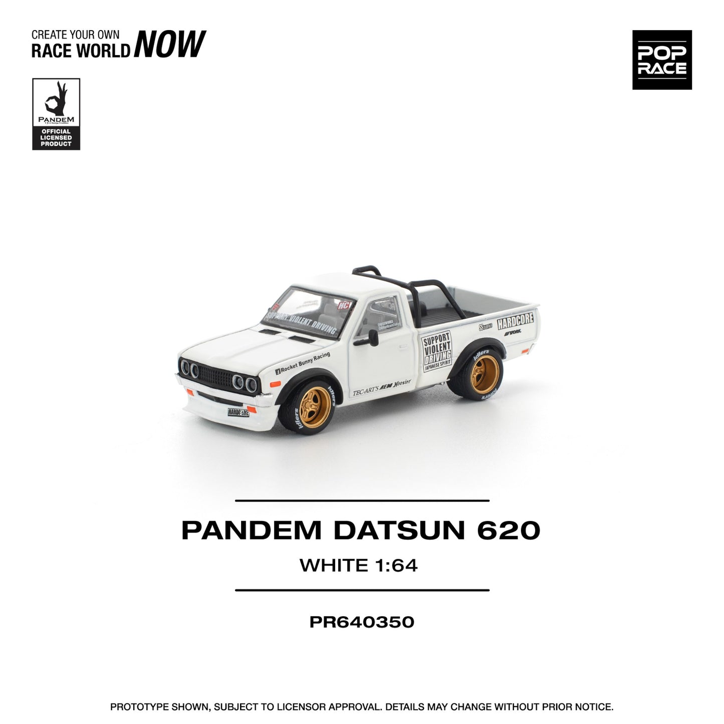 Pop Race - Pre-Order - Pandem Datsun 620, white - PR640350