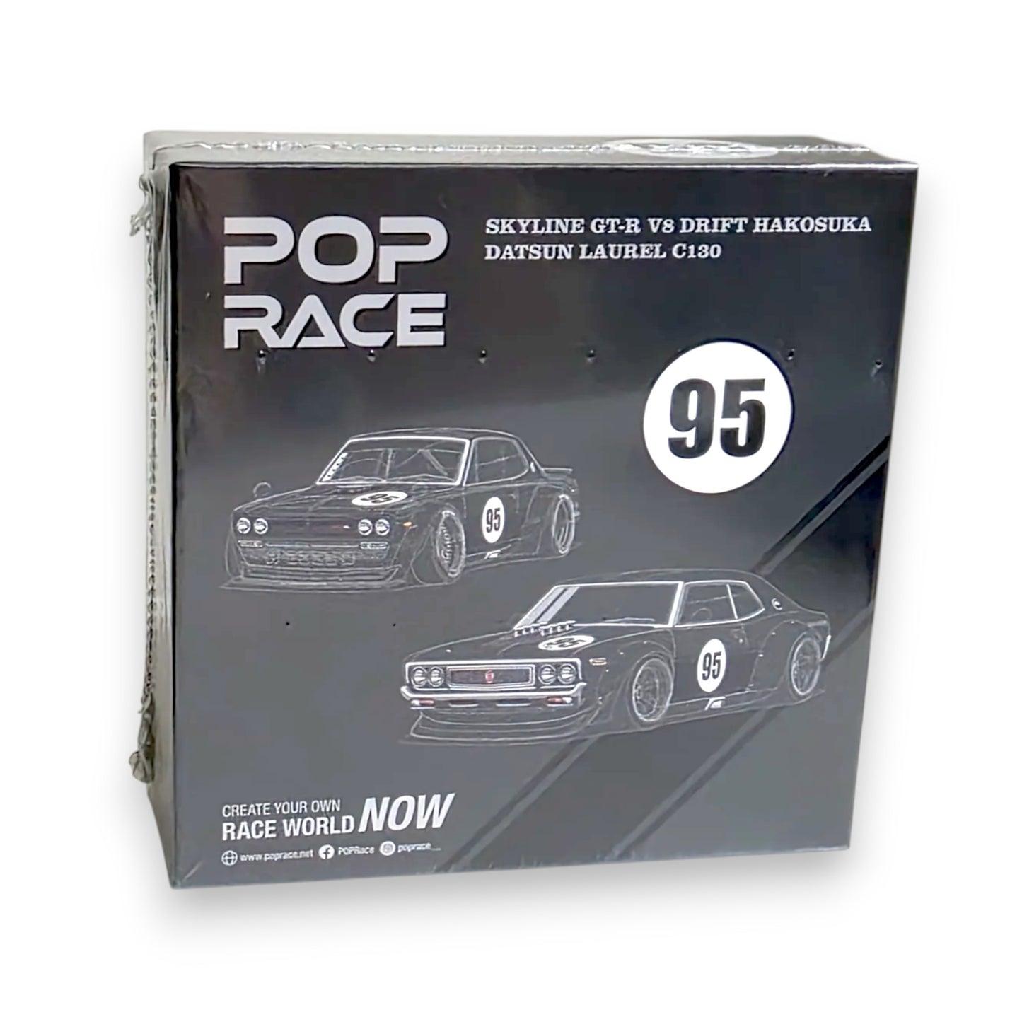 Pop Race - Pre-Order - SKYLINE GT-R V8 DRIFT (HAKOSUKA) & LAUREL C130 BOX SET - HKTS2025