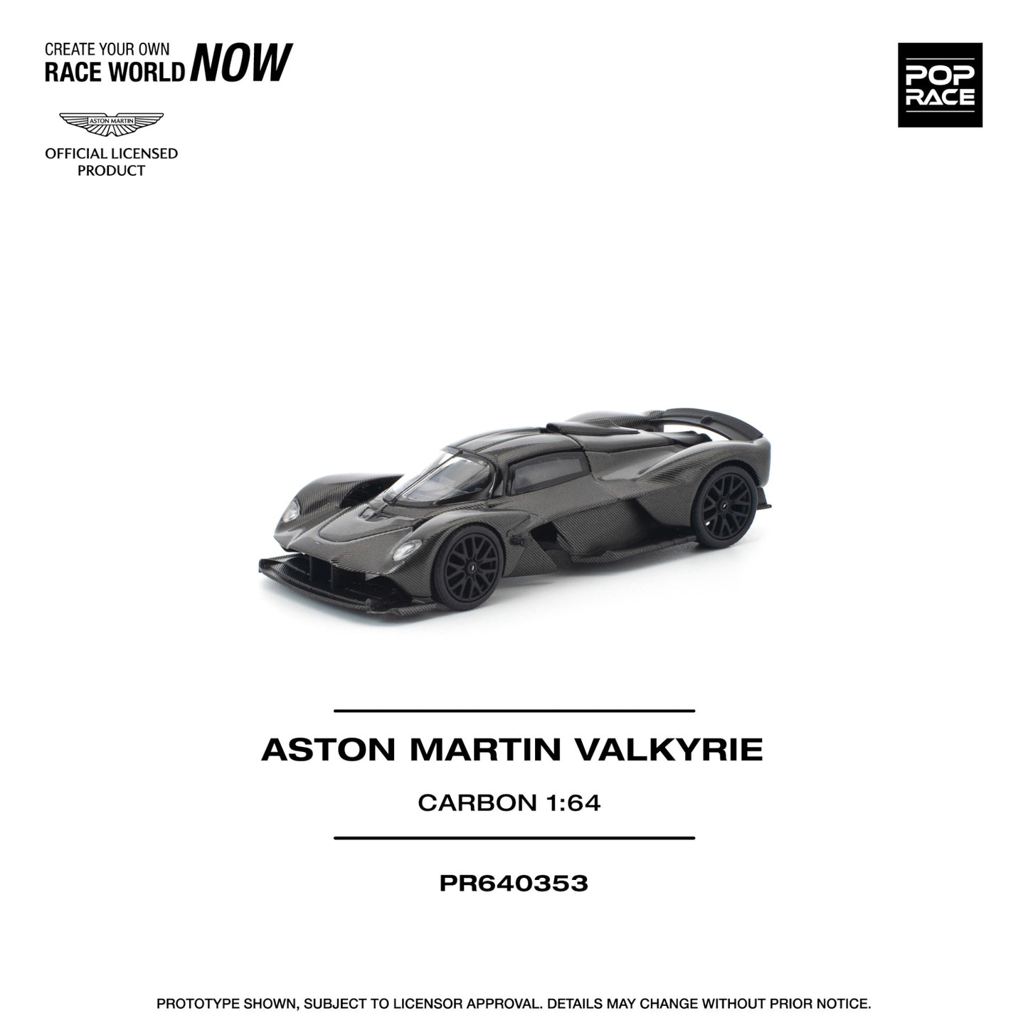 Pop Race - Pre-Order - Aston Martin Valkyrie, carbon - PR640353