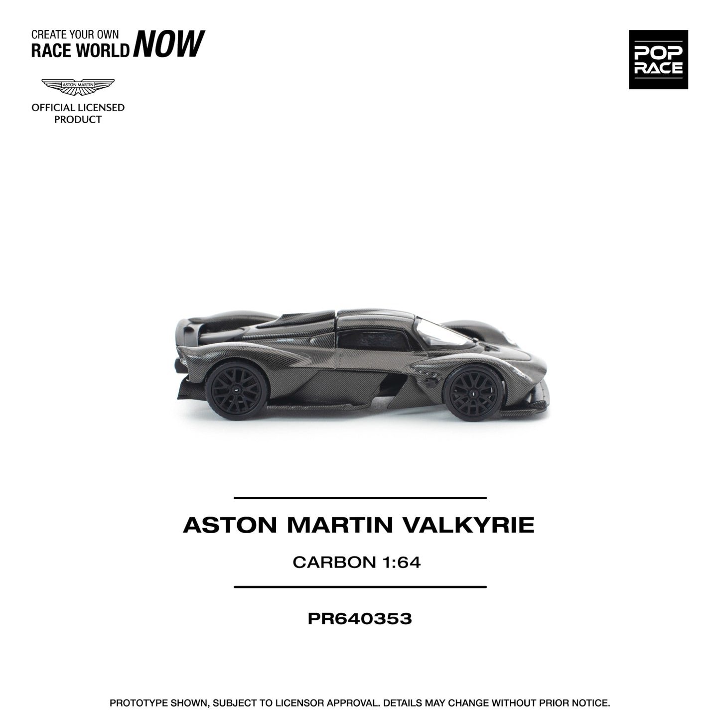 Pop Race - Pre-Order - Aston Martin Valkyrie, carbon - PR640353
