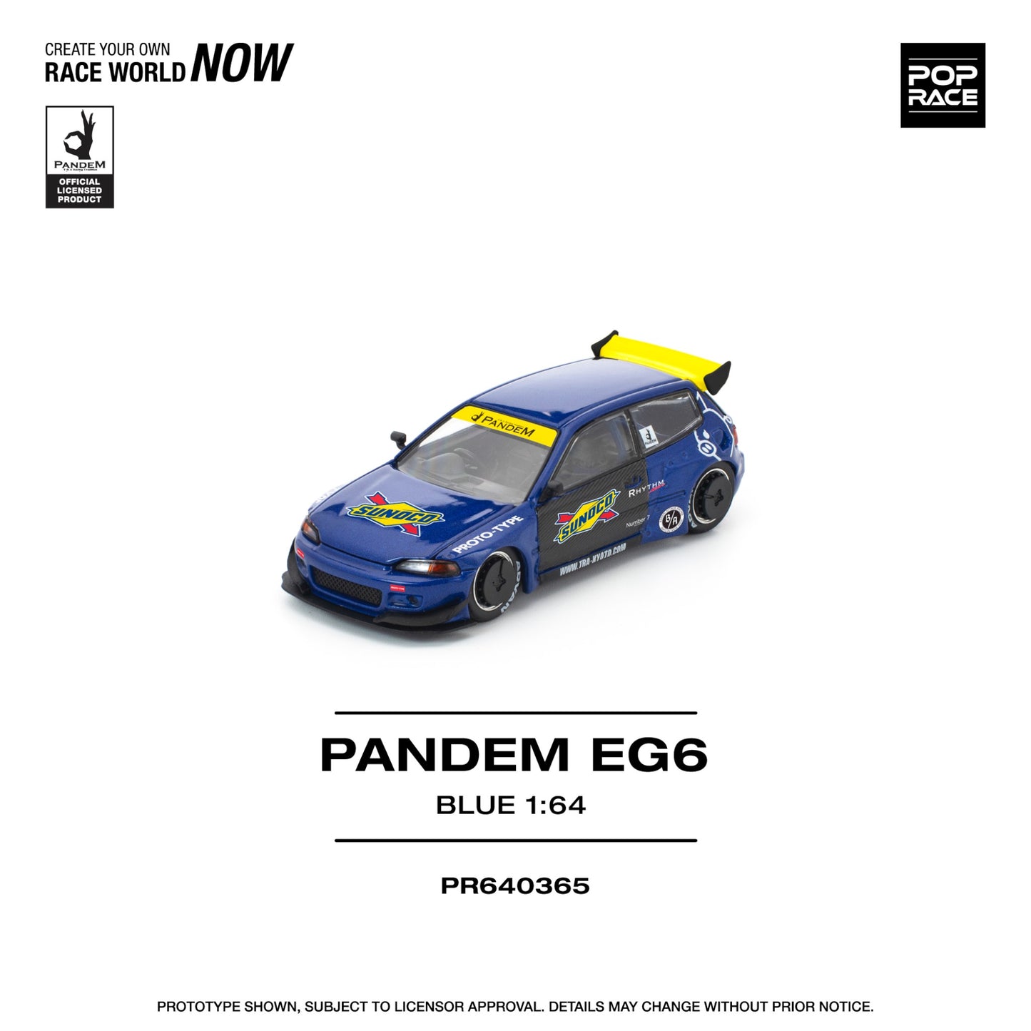 Pop Race - Pre-Order - Pandem Civic EG6 Blue/Black - PR640365