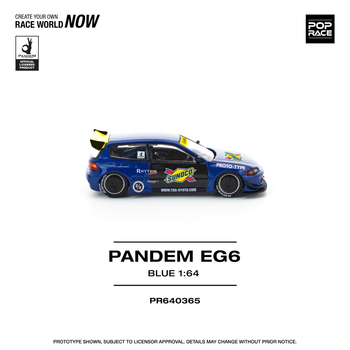Pop Race - Pre-Order - Pandem Civic EG6 Blue/Black - PR640365