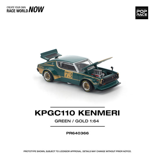 Pop Race - Pre-Order - KPGC110 Kenmeri, green-gold - PR640366