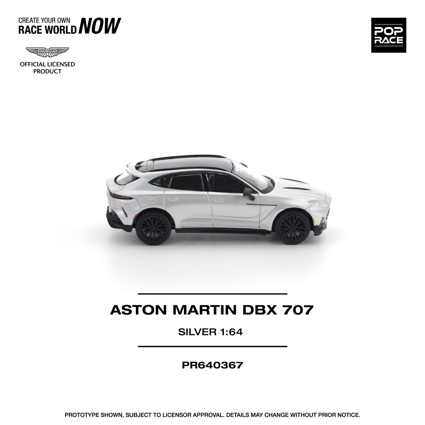 Pop Race - Pre-Order - Aston Martin DBX 707, silver - PR640367