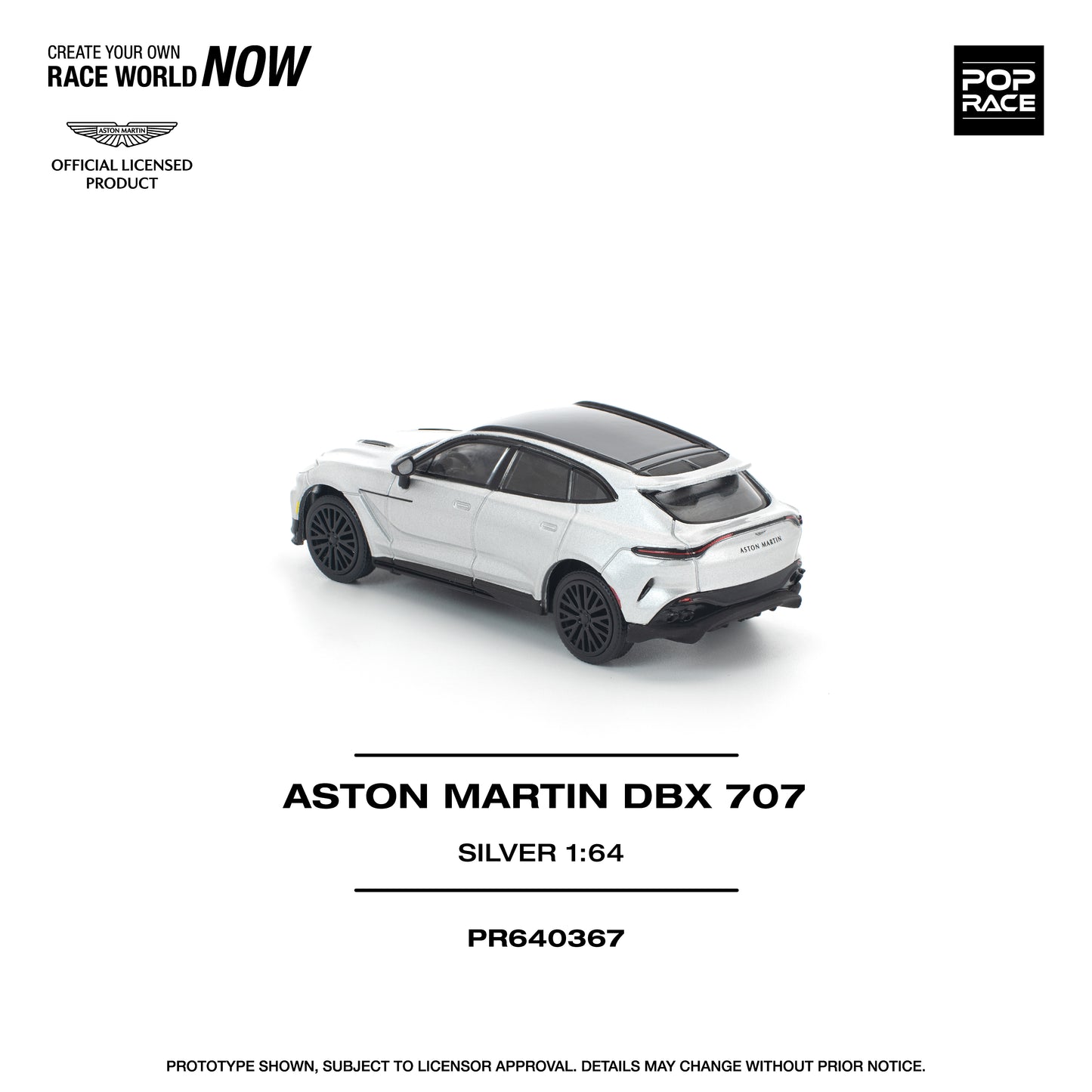 Pop Race - Pre-Order - Aston Martin DBX 707, silver - PR640367