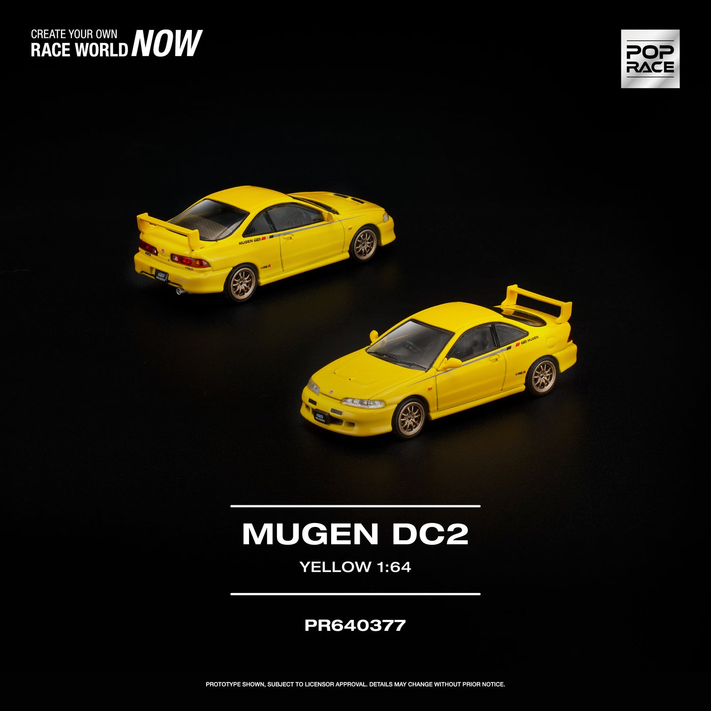 Pop Race - Pre-Order - Mugen DC2, yellow - PR640377