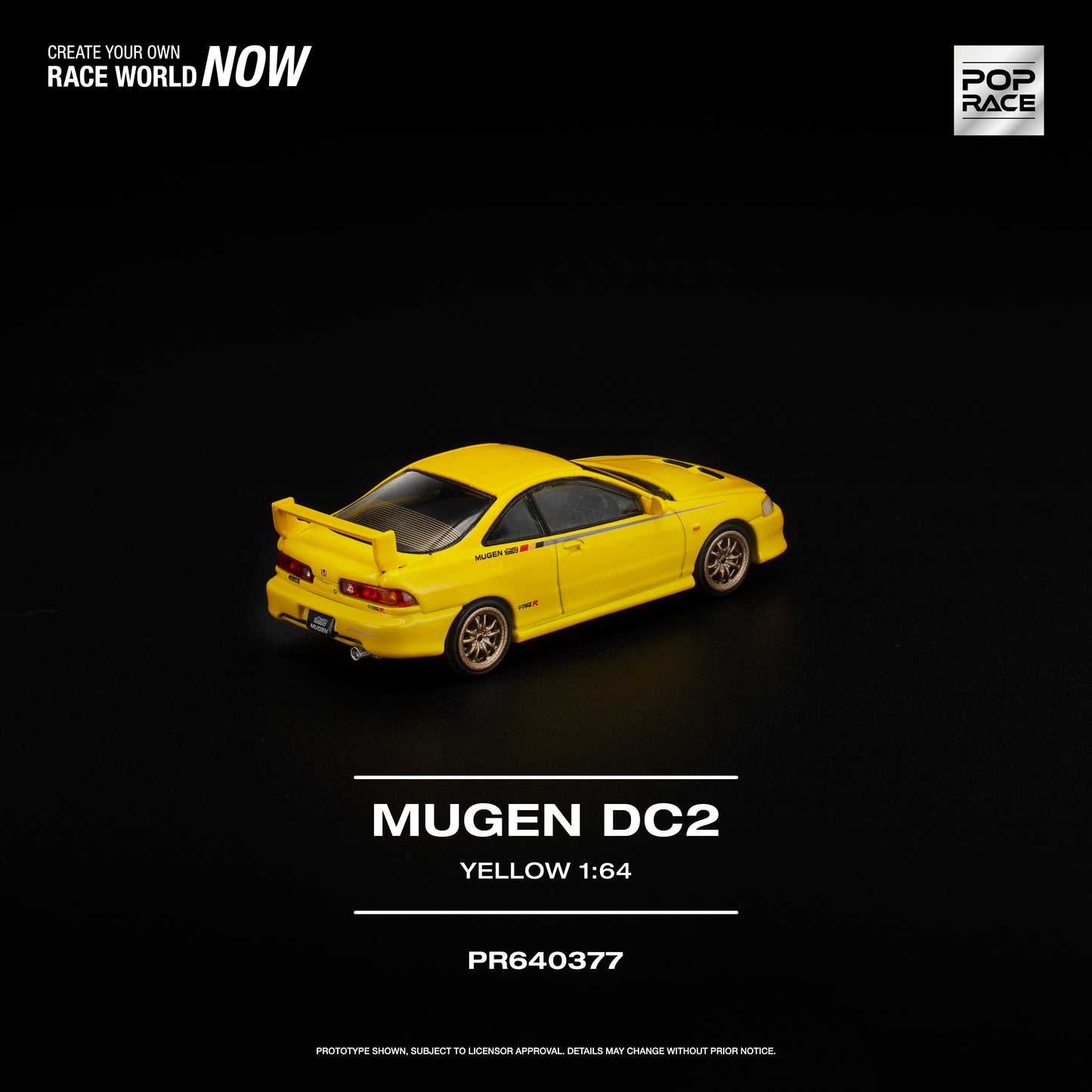 Pop Race - Pre-Order - Mugen DC2, yellow - PR640377