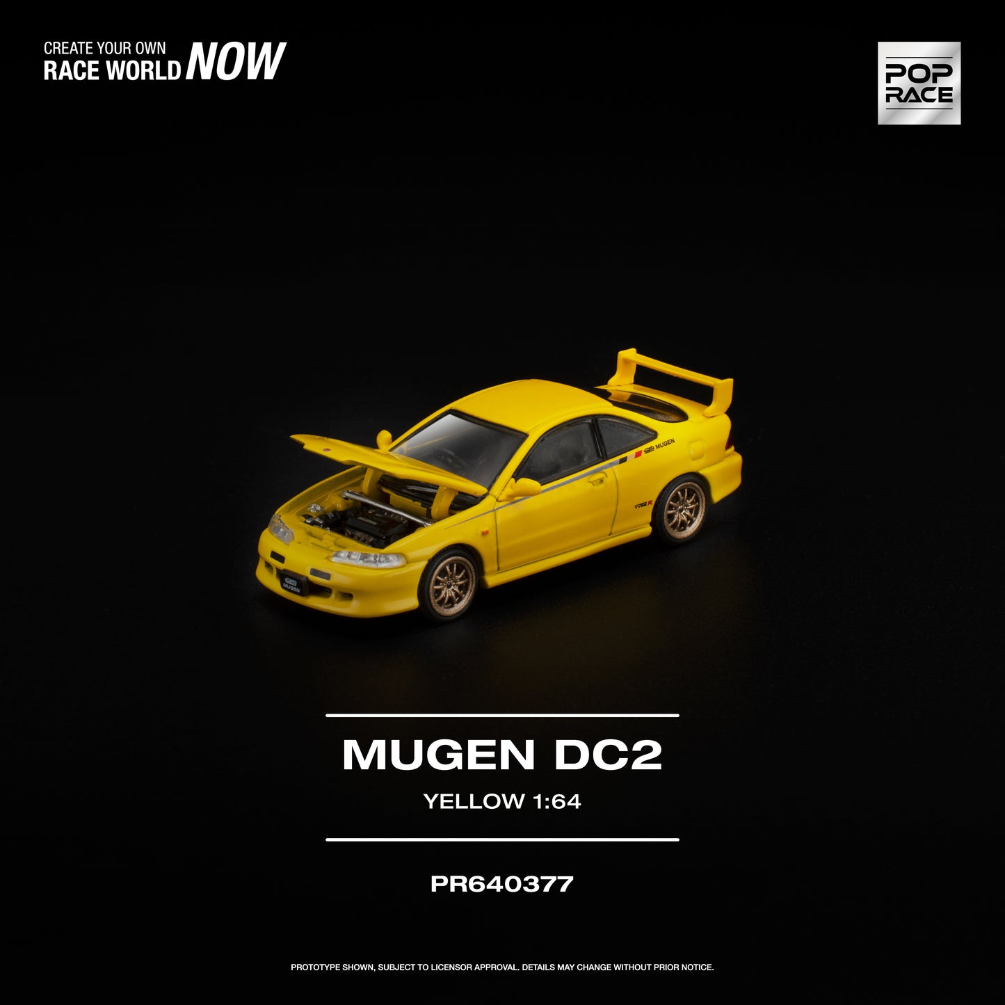 Pop Race - Pre-Order - Mugen DC2, yellow - PR640377
