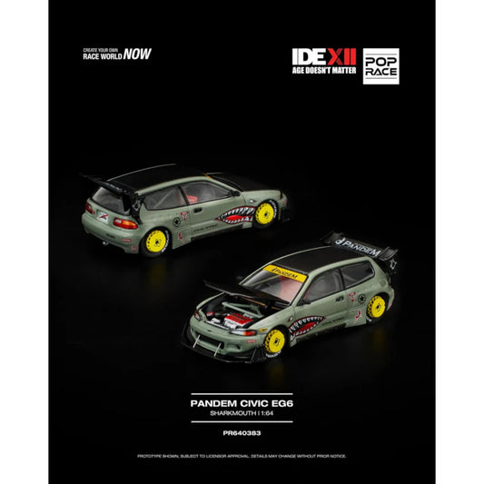 Pop Race - Pandem Civic EG6 - Sharkmouth - IDE2025 Event Model - PR640383