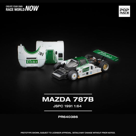 Pop Race - Pre-Order - 1991 Mazda 787B JSPC, white/green - 640386