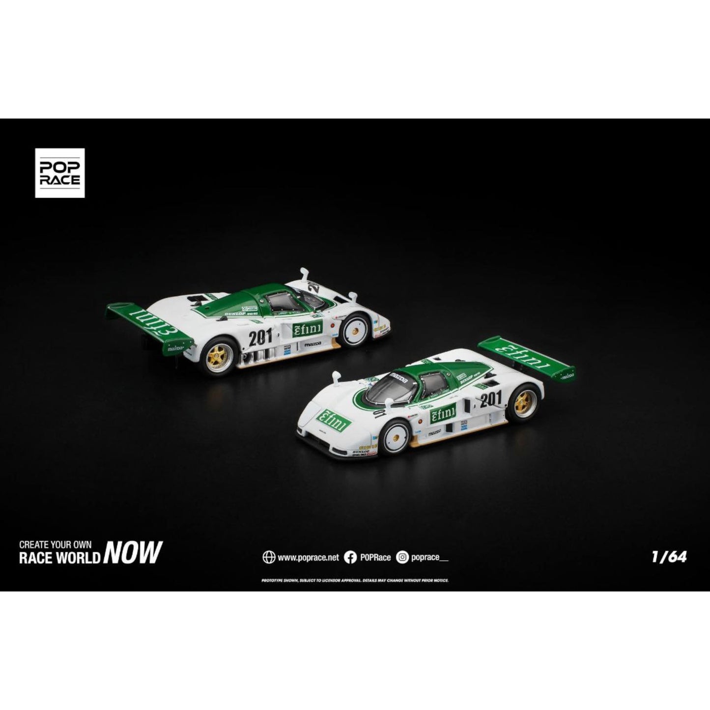 Pop Race - Pre-Order - 1991 Mazda 787B JSPC, white/green - 640386