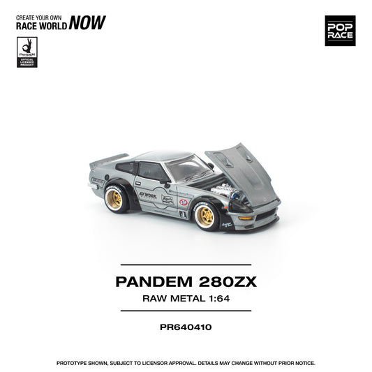 Pop Race - Pre-Order - Pandem 280ZX, raw metal - PR640410