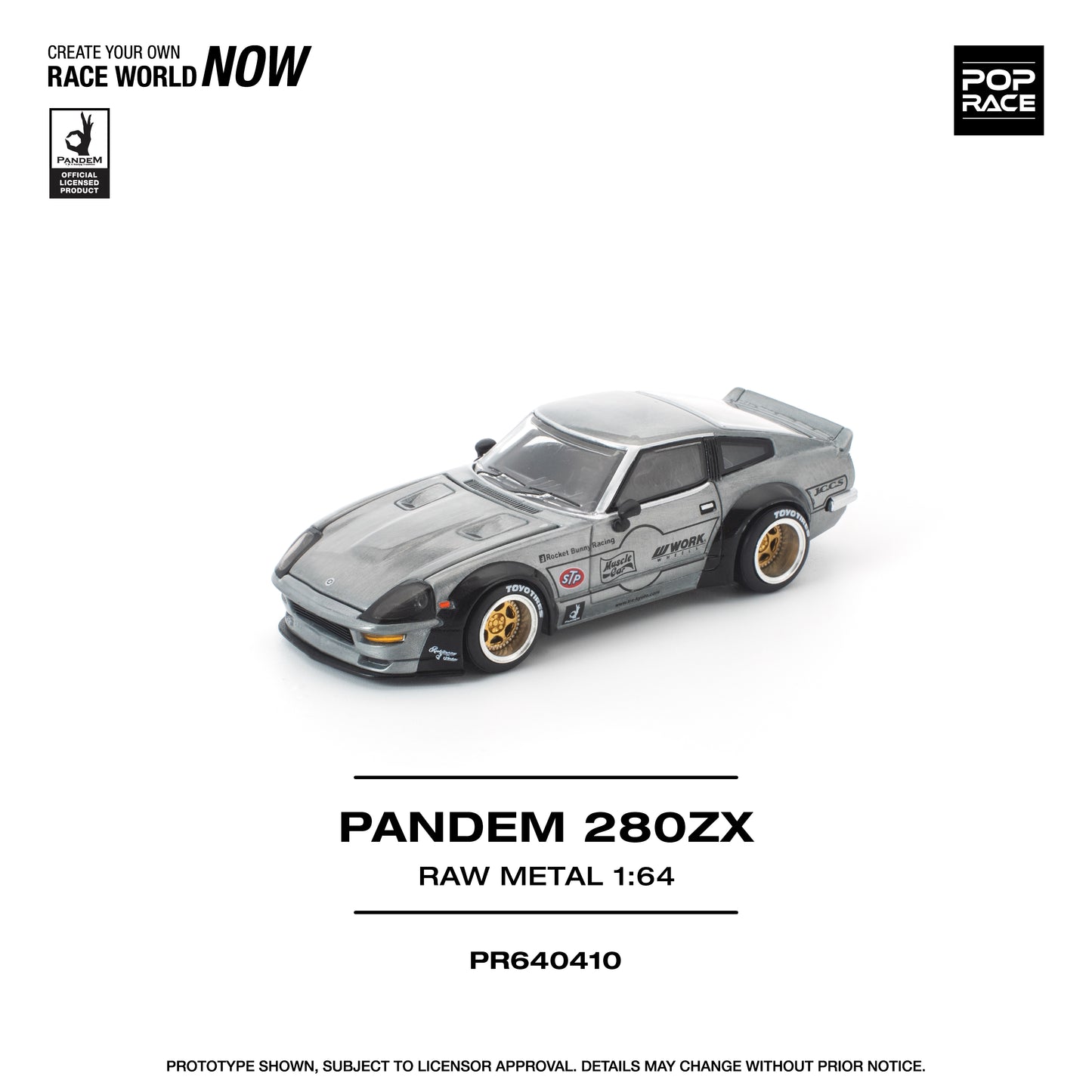 Pop Race - Pre-Order - Pandem 280ZX, raw metal - PR640410