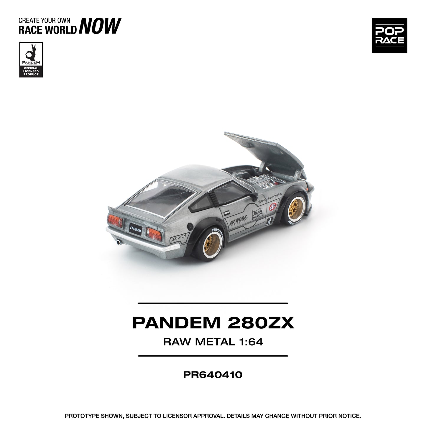 Pop Race - Pre-Order - Pandem 280ZX, raw metal - PR640410