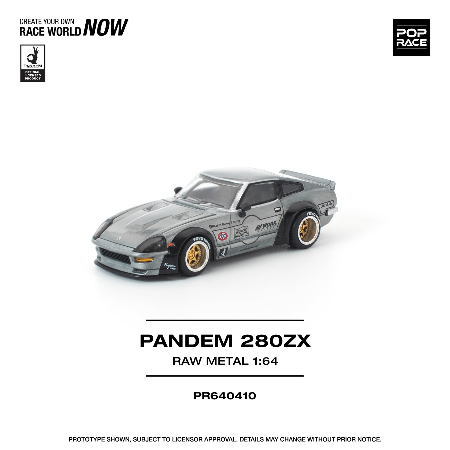 Pop Race - Pre-Order - Pandem 280ZX, raw metal - PR640410