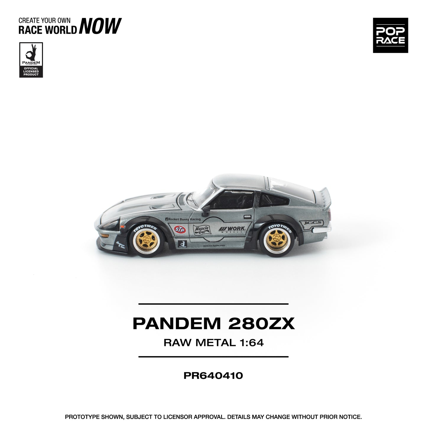 Pop Race - Pre-Order - Pandem 280ZX, raw metal - PR640410
