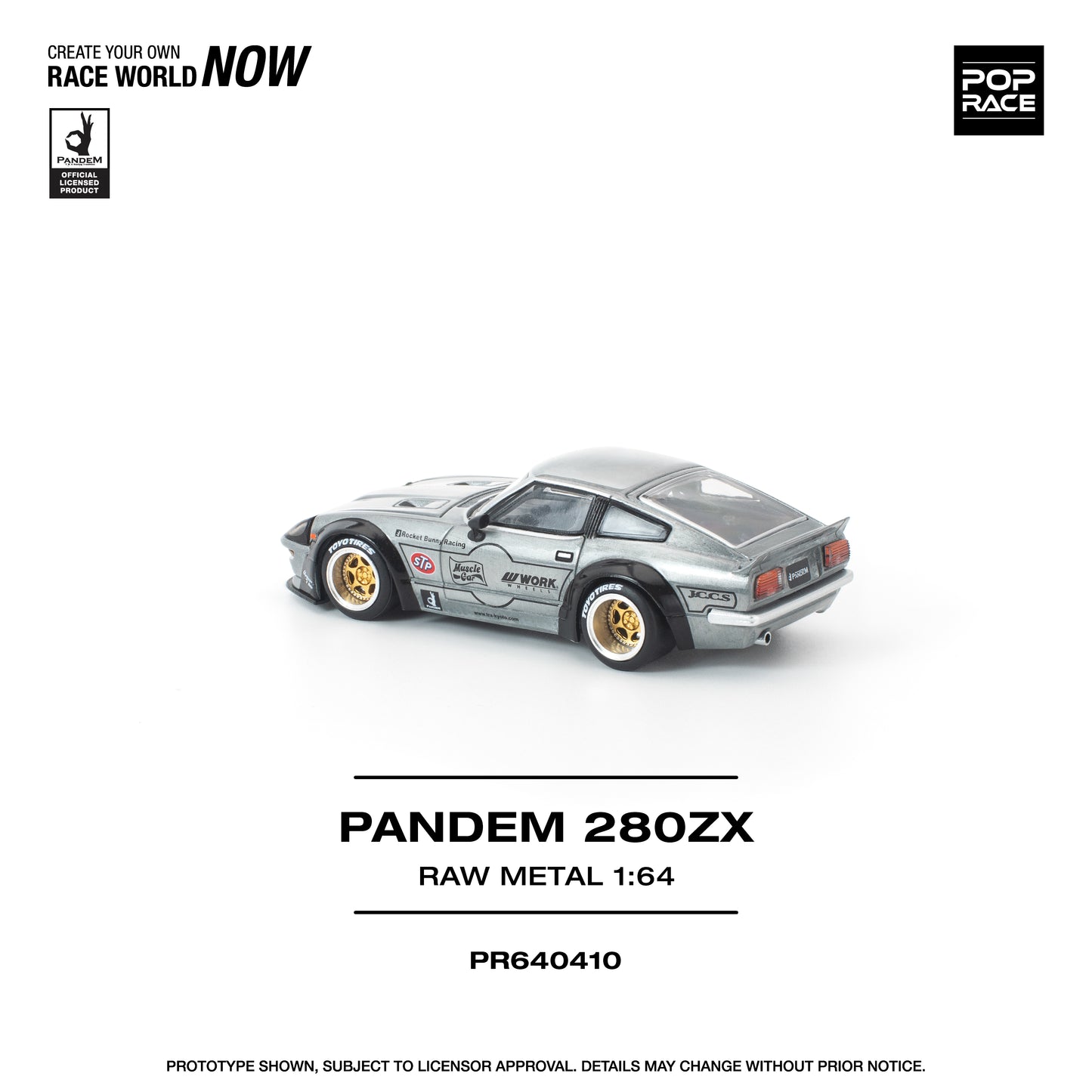 Pop Race - Pre-Order - Pandem 280ZX, raw metal - PR640410