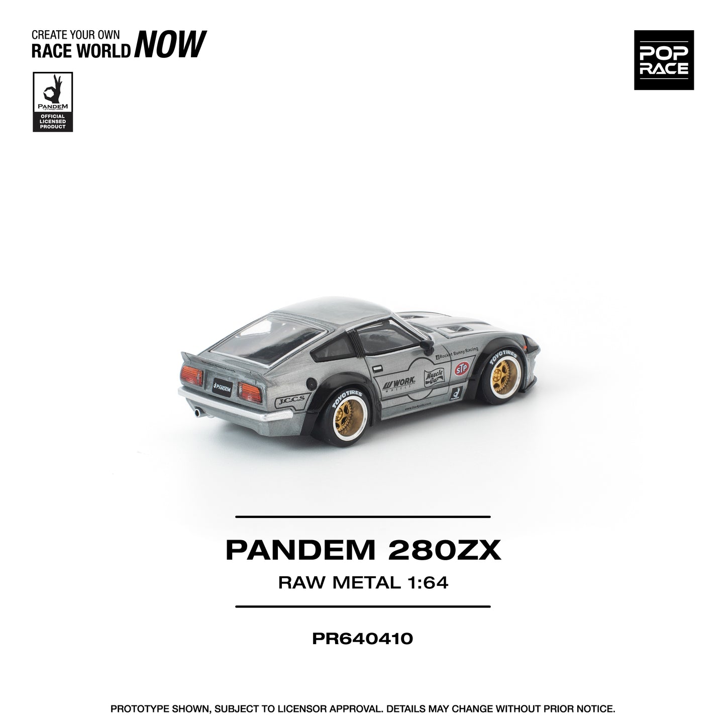 Pop Race - Pre-Order - Pandem 280ZX, raw metal - PR640410