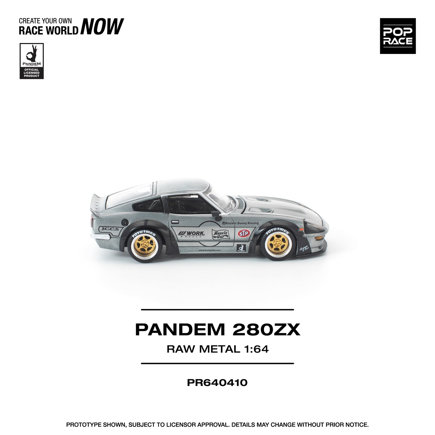 Pop Race - Pre-Order - Pandem 280ZX, raw metal - PR640410