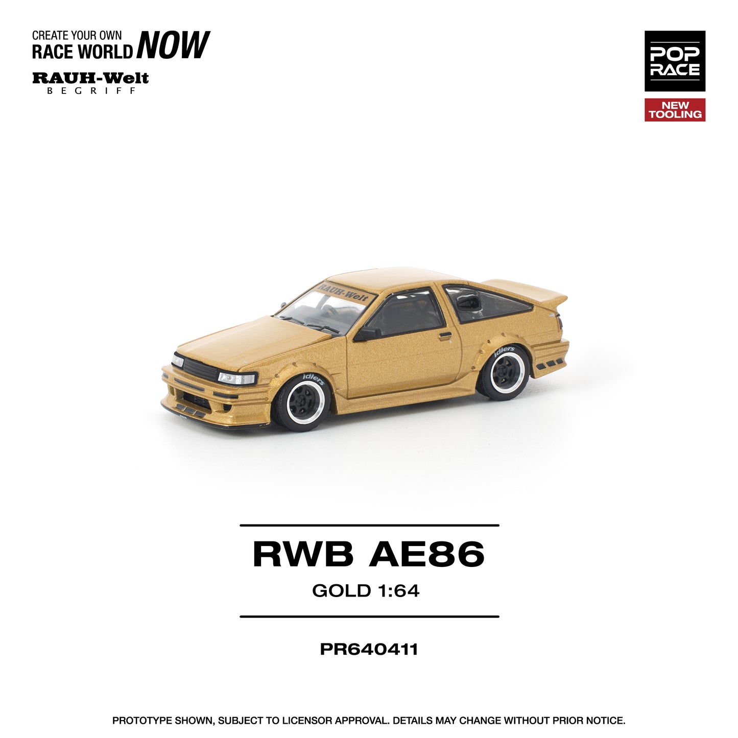 Pop Race - Pre-Order - RWB AE86, gold - PR640411