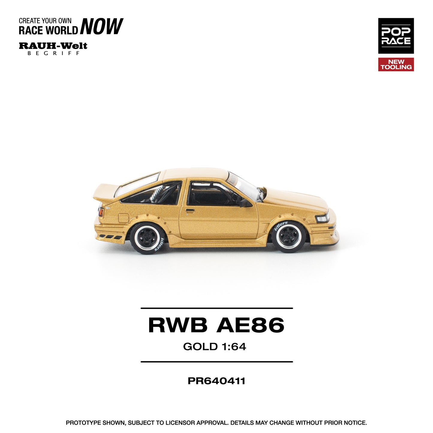 Pop Race - Pre-Order - RWB AE86, gold - PR640411