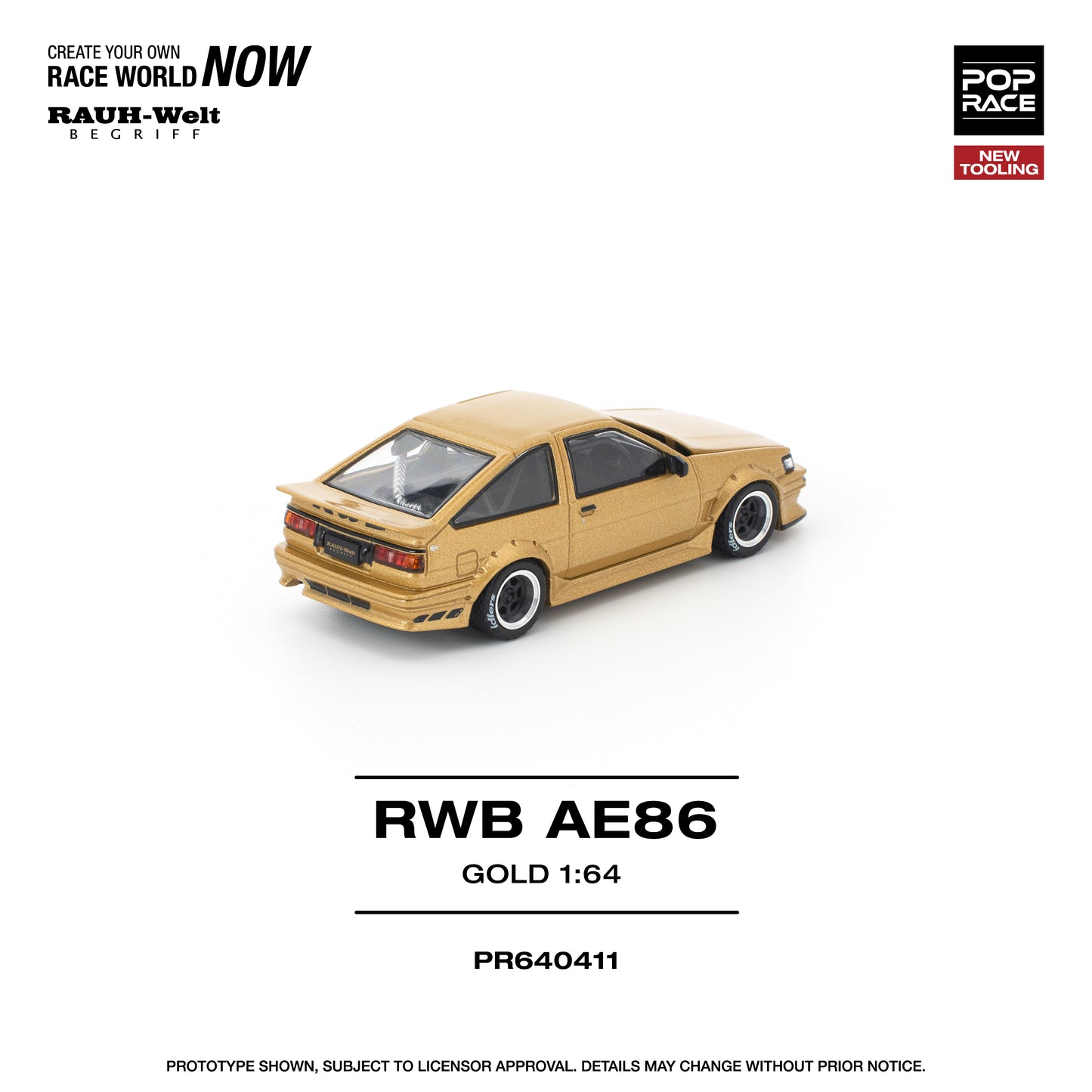 Pop Race - Pre-Order - RWB AE86, gold - PR640411
