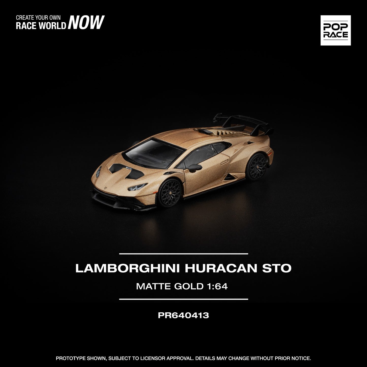Pop Race - Pre-Order - Lamborghini Huracan STO, matte gold - PR640413