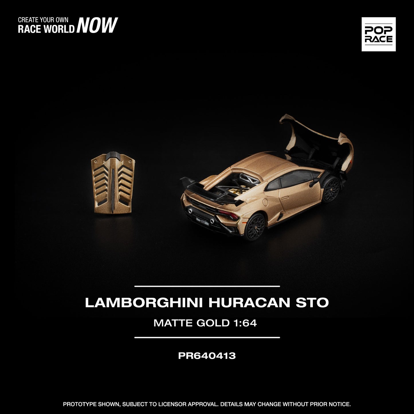 Pop Race - Pre-Order - Lamborghini Huracan STO, matte gold - PR640413