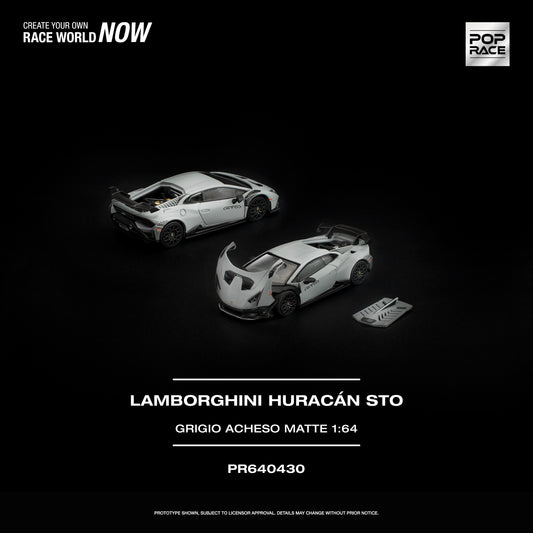 Pop Race - Pre-Order - Lamborghini Huracan STO, grigio acheso matte - PR64430
