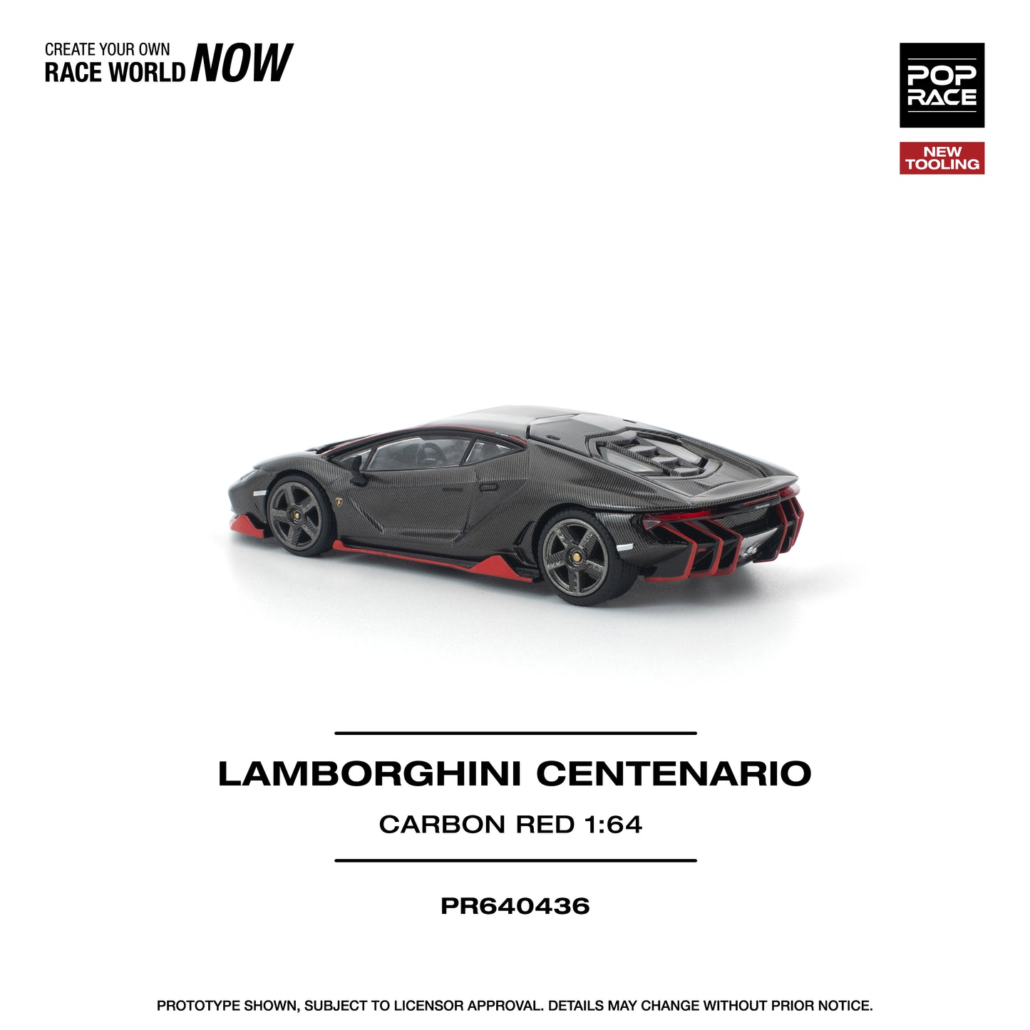 Pop Race - Pre-Order - Lamborghini Centenario, carbon red - PR640436