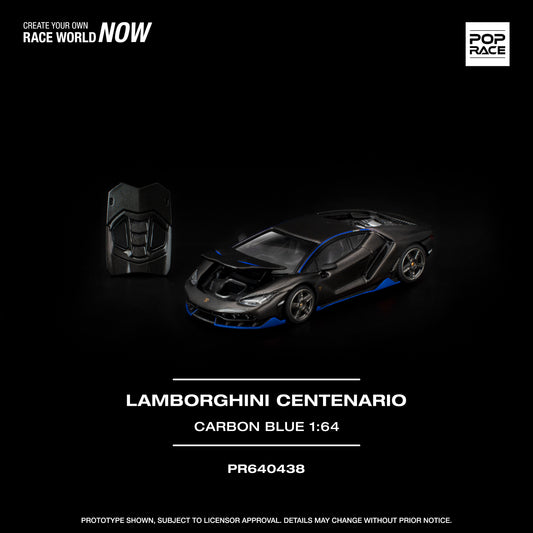 Pop Race - Pre-Order - Lamborghini Centenario, carbon/blue - PR640438