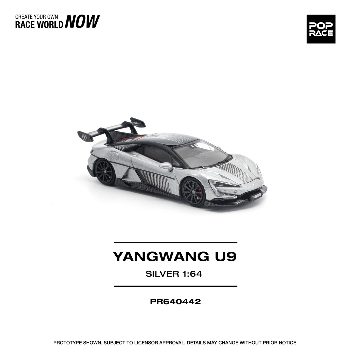 Pop Race - Pre-Order - Yangwang U9, silver - PR640442