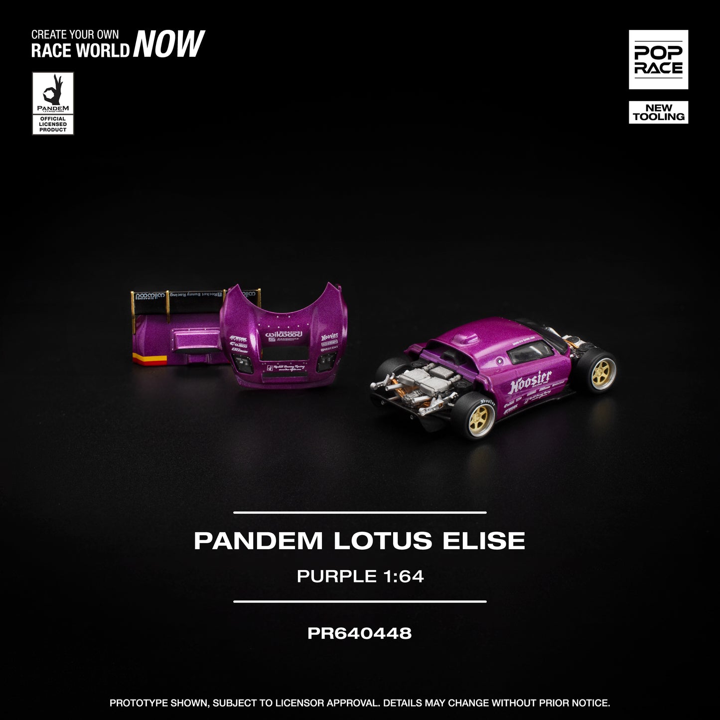 Pop Race - Pandem Lotus Elise, purple - 	PR640448