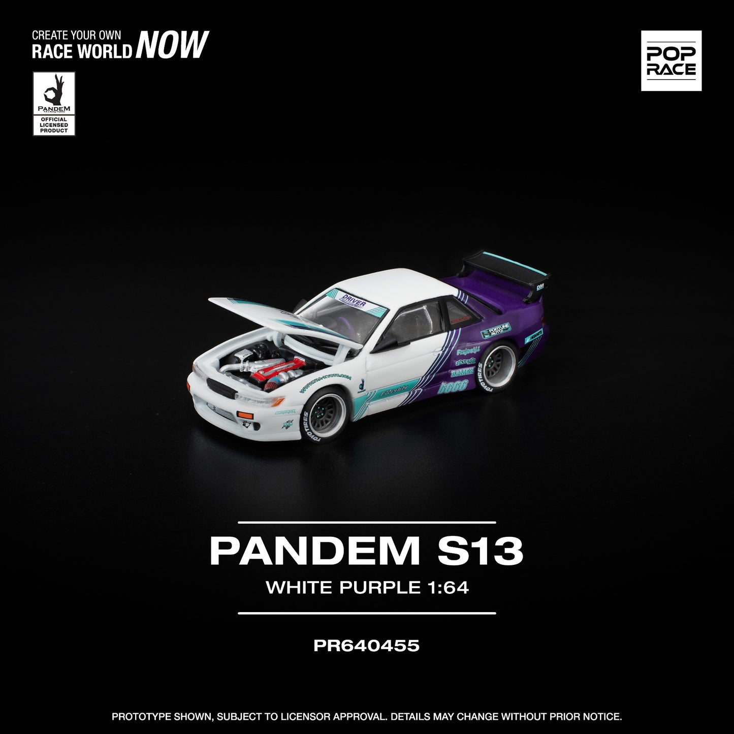 Pop Race - Pre-Order - Pandem S13, white purple - PR640455