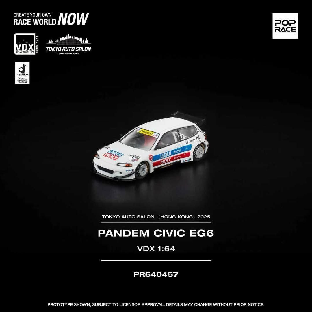 Pop Race - Pre-Order - Pandem Civic EG6 VDX - Tokyo Auto Salon Hong Kong 2025 - PR640457
