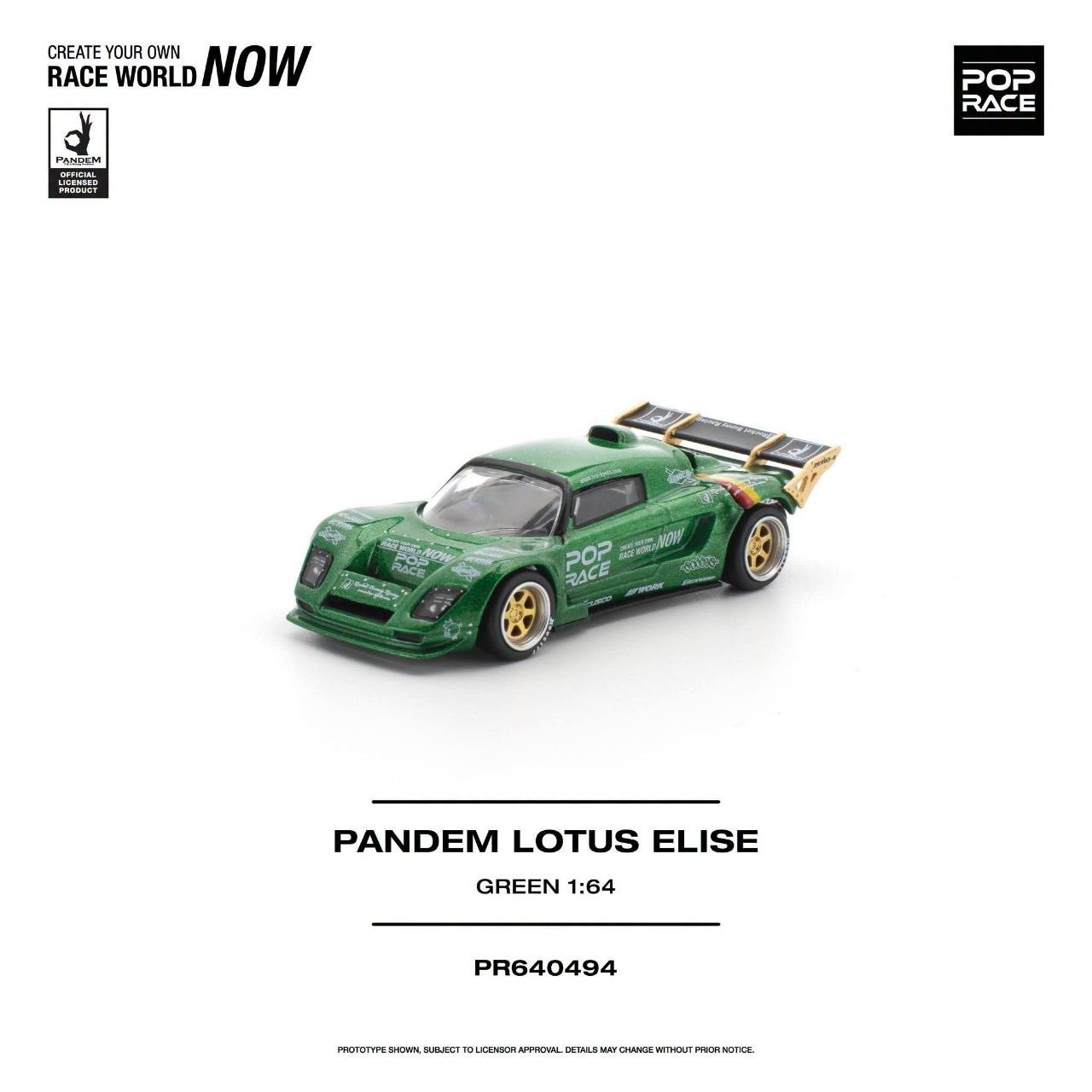 Pop Race - Pre-Order - Pandem Lotus Elise, green - PR640494