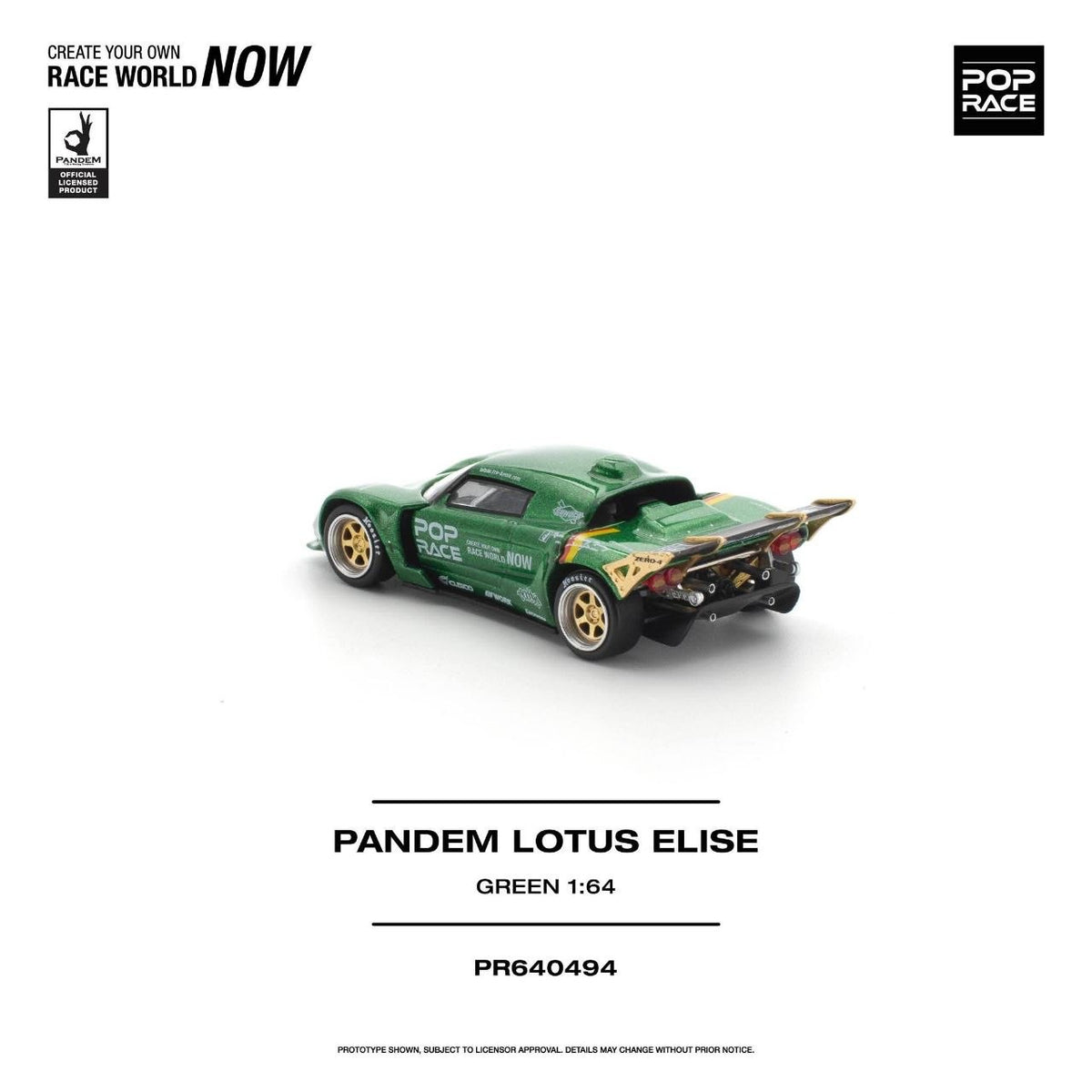 Pop Race - Pre-Order - Pandem Lotus Elise, green - PR640494