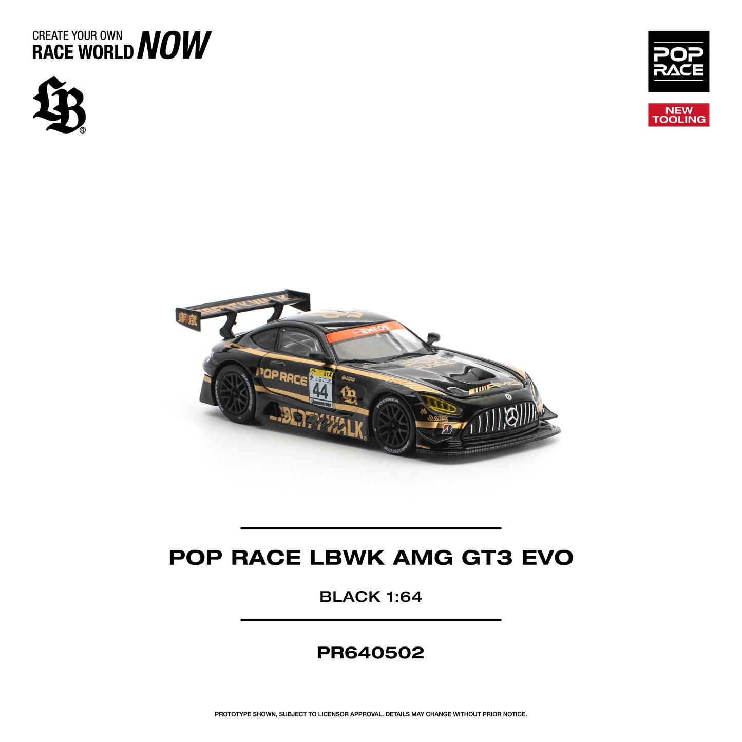 Pop Race - Pre-Order - LBWK AMG GT3 EVO, black - PR640502